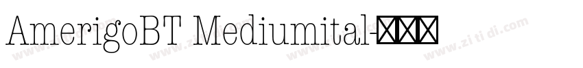 AmerigoBT Mediumital字体转换